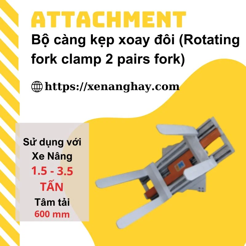 Bộ càng kẹp xoay đôi rotating fork clamp 2 pairs fork