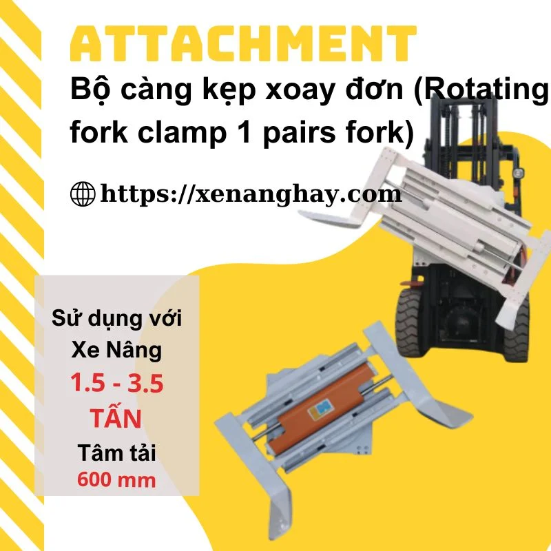 Bộ càng kẹp xoay đơn rotating fork clamp 1 pairs fork