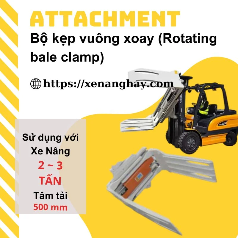 Bộ kẹp vuông xoay rotating bale clamp