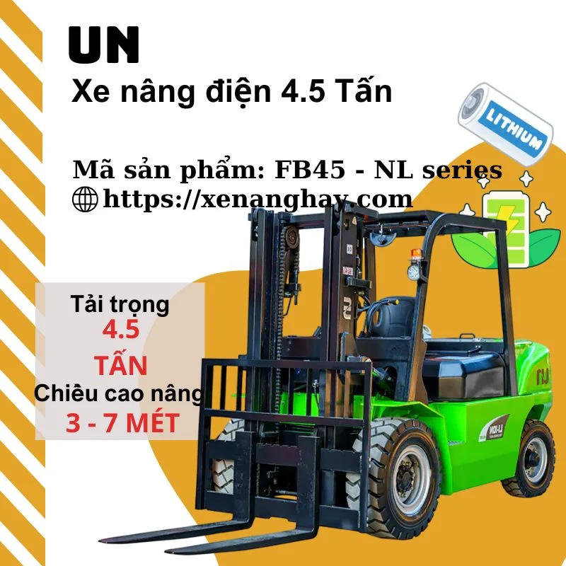 Xe nâng điện 4.5 tấn