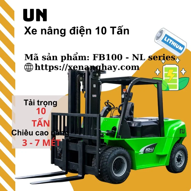 Xe nâng điện 10 tấn