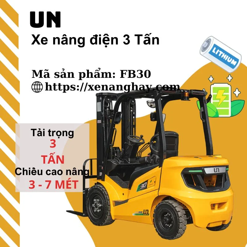 Xe nâng điện 3 tấn