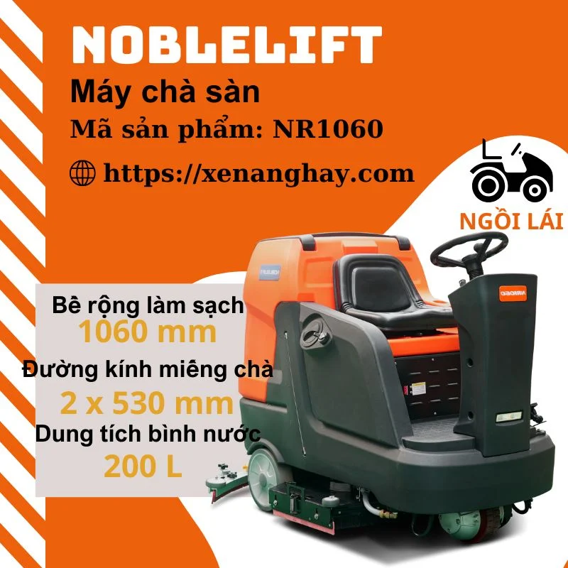 Máy chà sàn ngồi lái NR1060 Noblelift