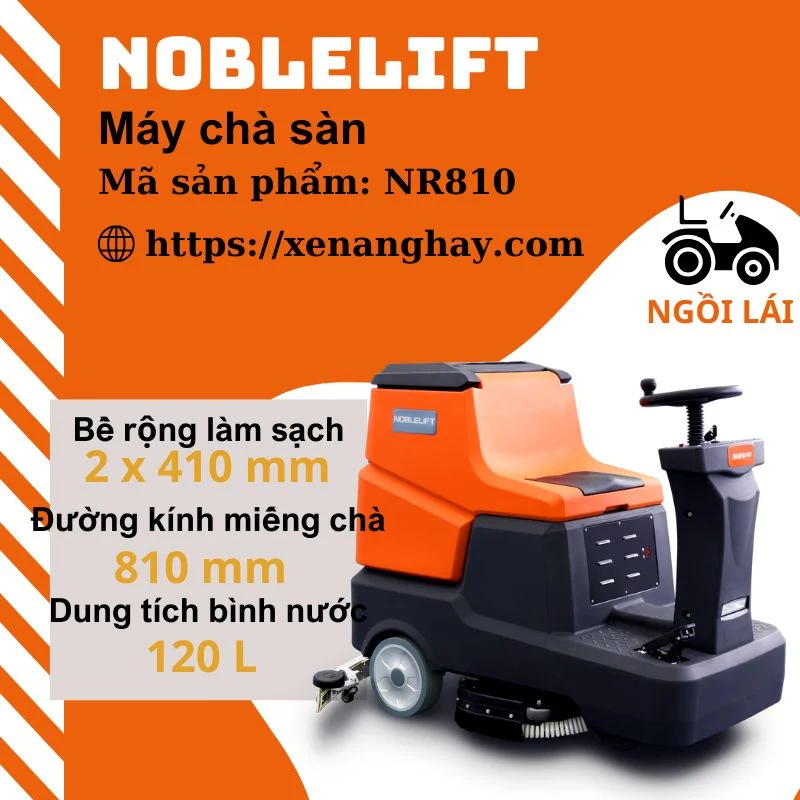 Máy chà sàn ngồi lái NR810 Noblelift