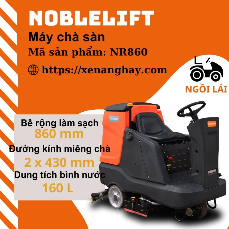 Máy chà sàn ngồi lái NR860 Noblelift