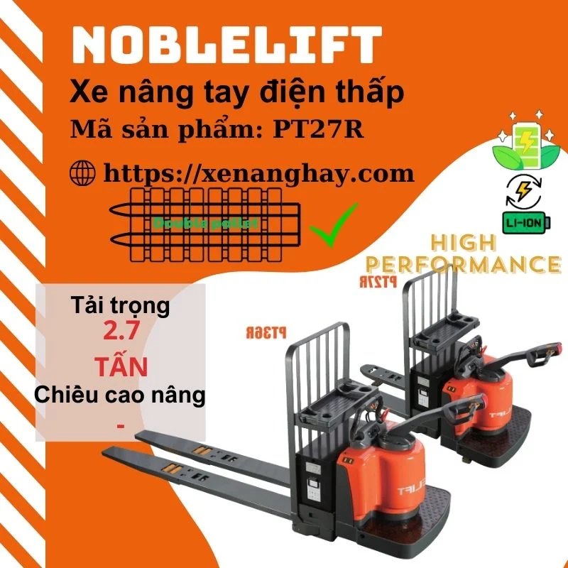 Xe nâng tay điện thấp PT27R Noblelift