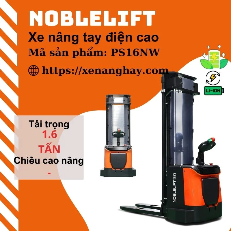 Xe nâng tay điện cao PS16NW Noblelift