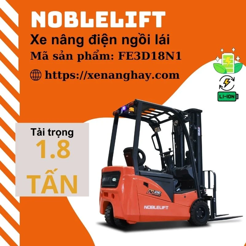 Xe nâng điện 3 bánh FE3D18N1 Noblelift
