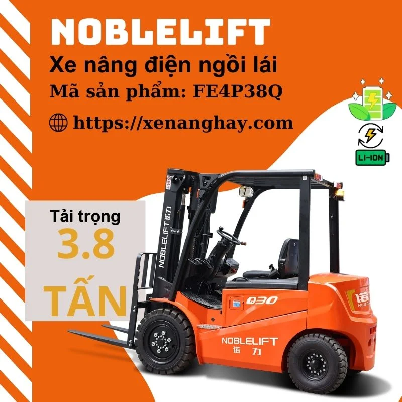 Xe nâng điện 3.8 tấn FE4P38Q Noblelift ngồi lái