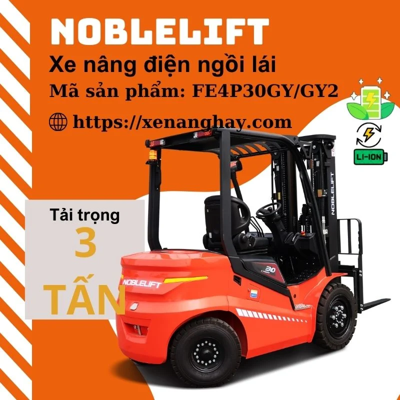 Xe nâng điện 3 tấn FE4P30GY/GY2 Noblelift ngồi lái