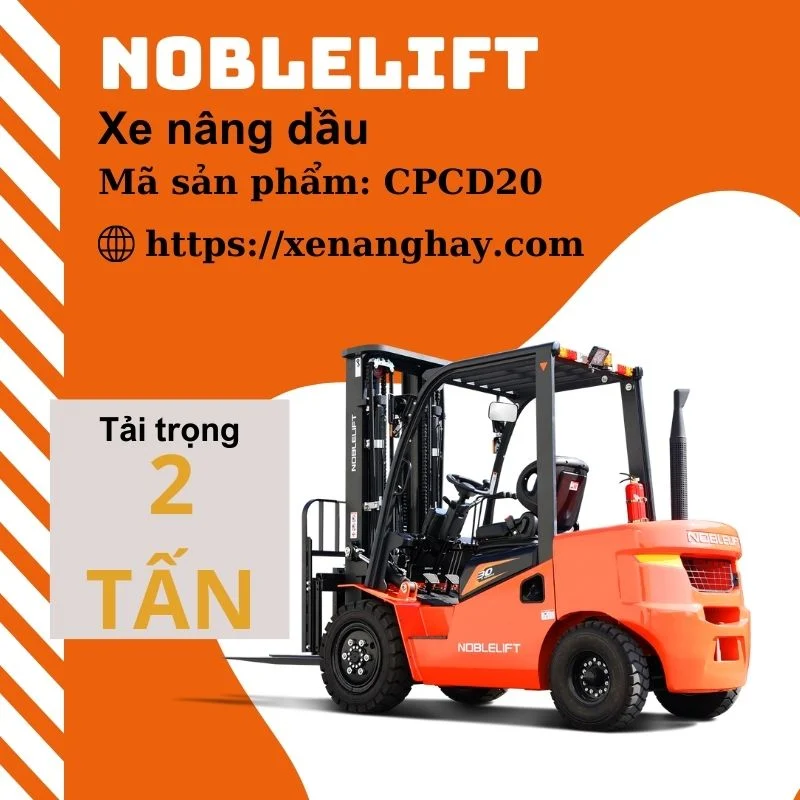 Xe nâng dầu 2 tấn CPCD20 Noblelift