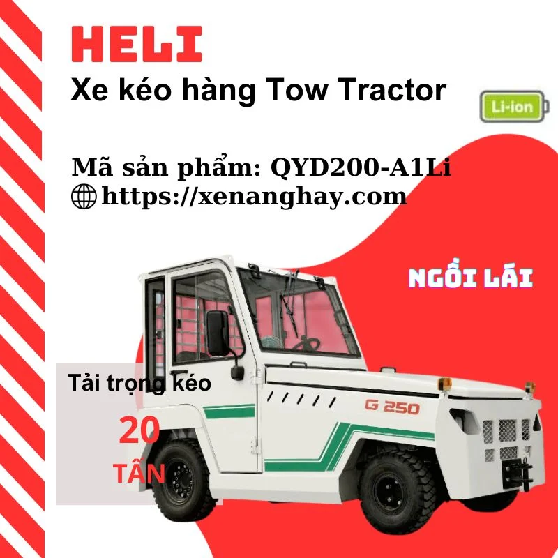 Xe kéo hàng 20 tấn QYD200-A1LI Heli ngồi lái