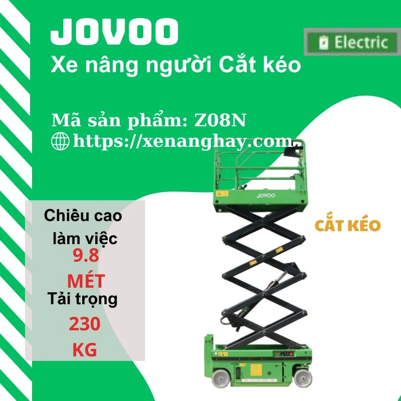 Xe nâng người cắt kéo 10 mét Z08N jovoo