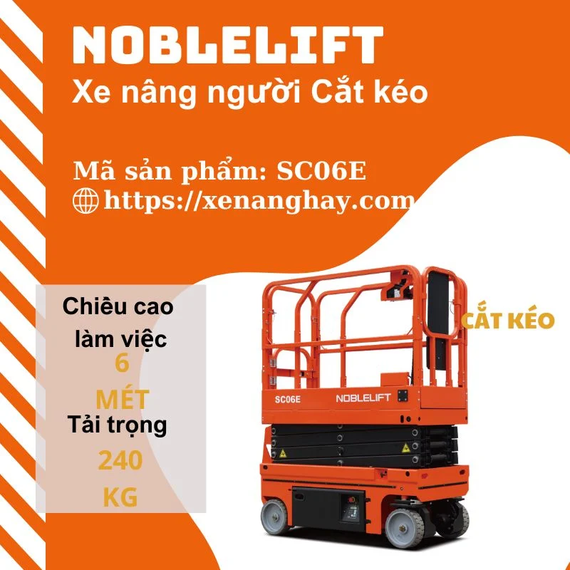 Xe nâng người cắt kéo 6 mét SC06E Noblelift