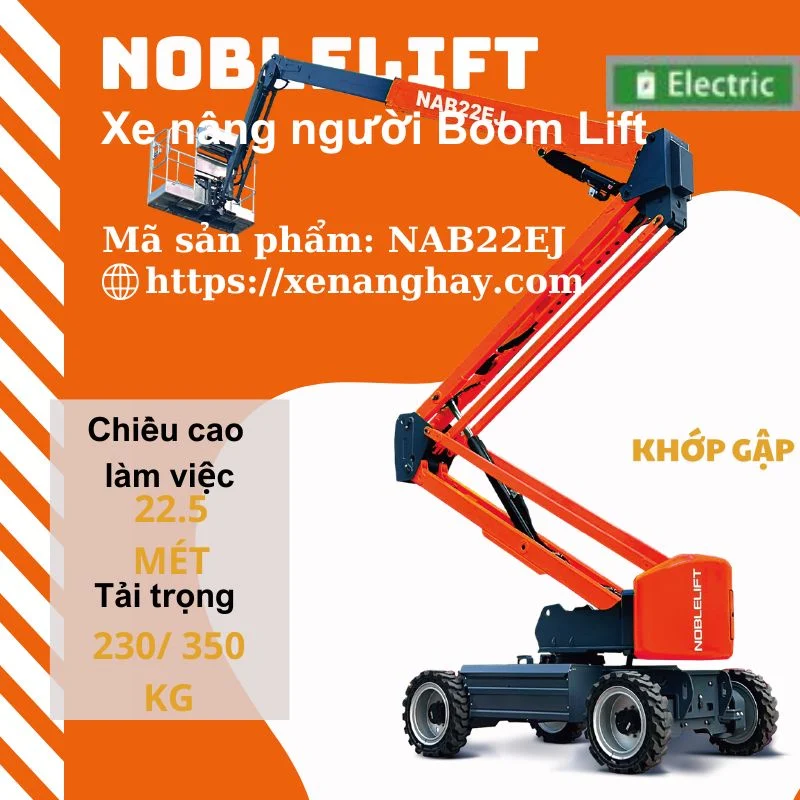 Xe nâng người boom lift 22 mét NAB22EJ Noblelift