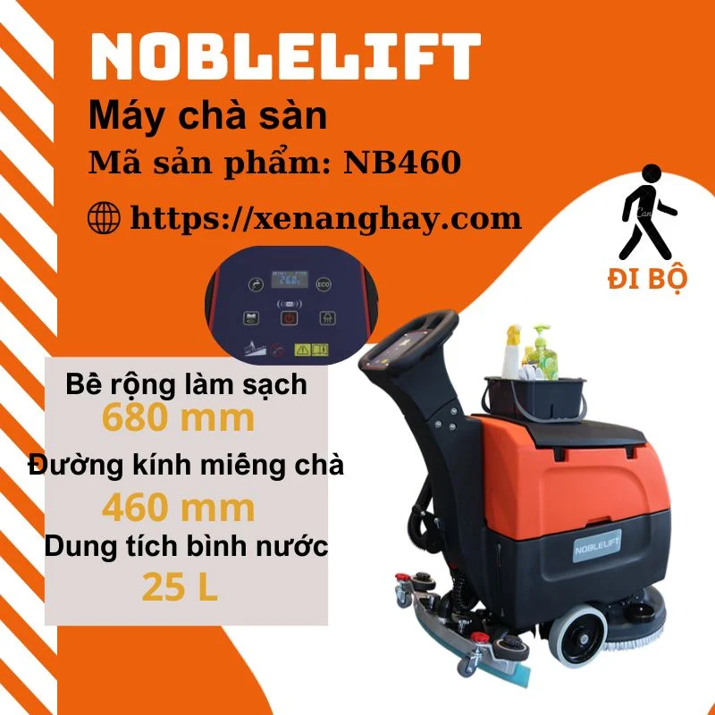 Máy chà sàn đẩy tay NB460 Noblelift