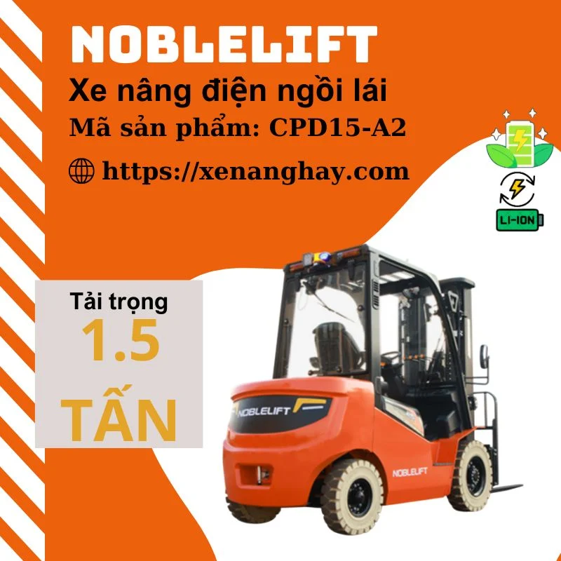 Xe nâng điện 1.5 tấn CPD15-A2 Noblelift ngồi lái