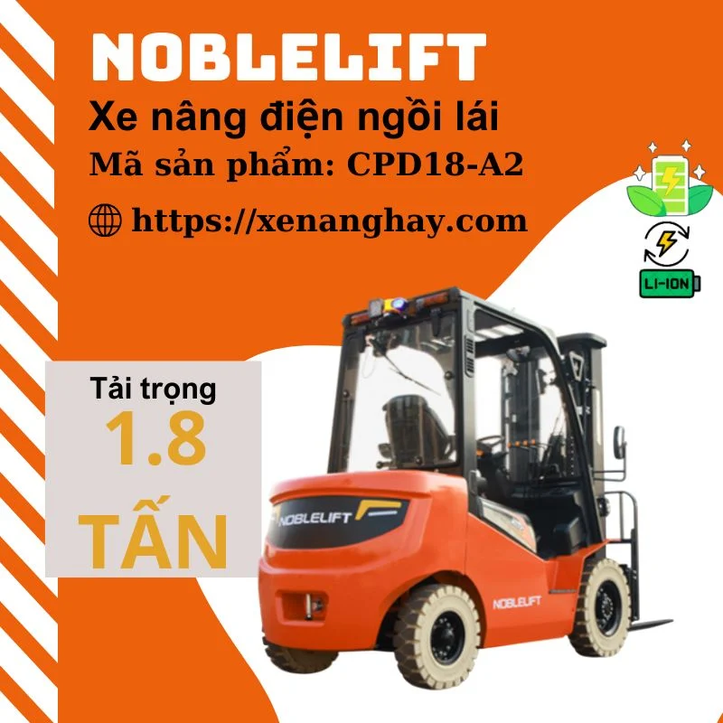 Xe nâng điện 1.8 tấn CPD18-A2 Noblelift ngồi lái